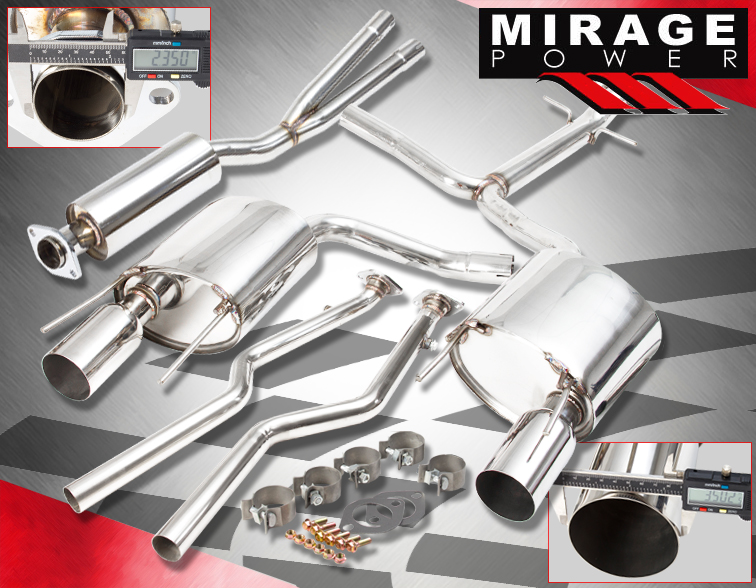 20062012 LEXUS IS250 IS350 65MM DUAL 3.5" MUFFLER TIP CATBACK EXHAUST