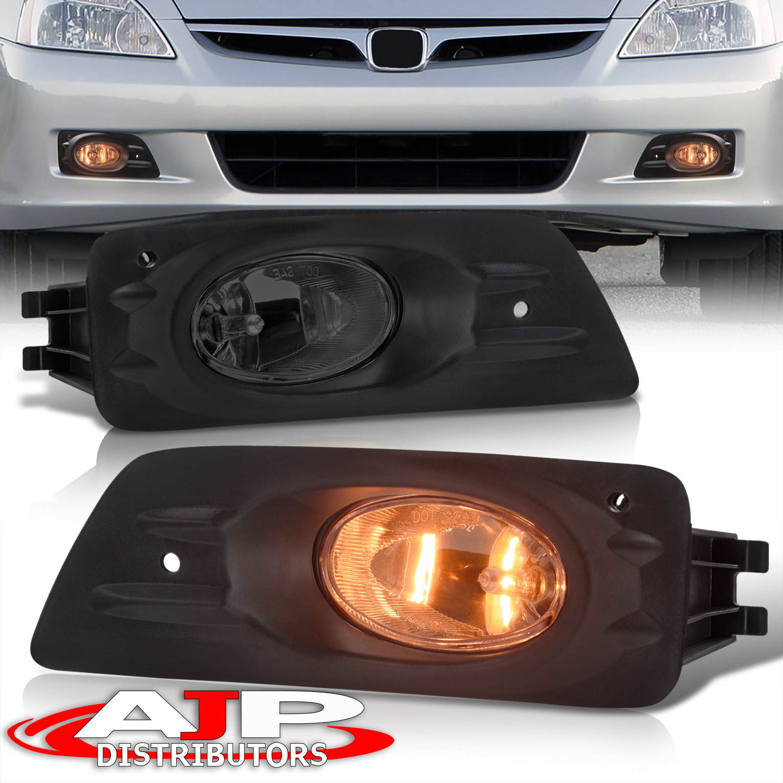 Smoked Jdm Fog Lights Lamps Wiring Harness Switch For