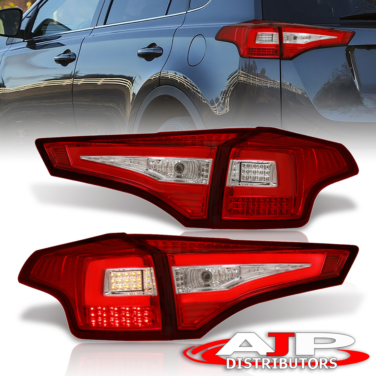 Red Len Replacement LED Stop Brake Tail Lights Lamps Pair 2013-2015 Toyota RAV4 | eBay 2014 Toyota Rav4 Brake Light Bulb Replacement