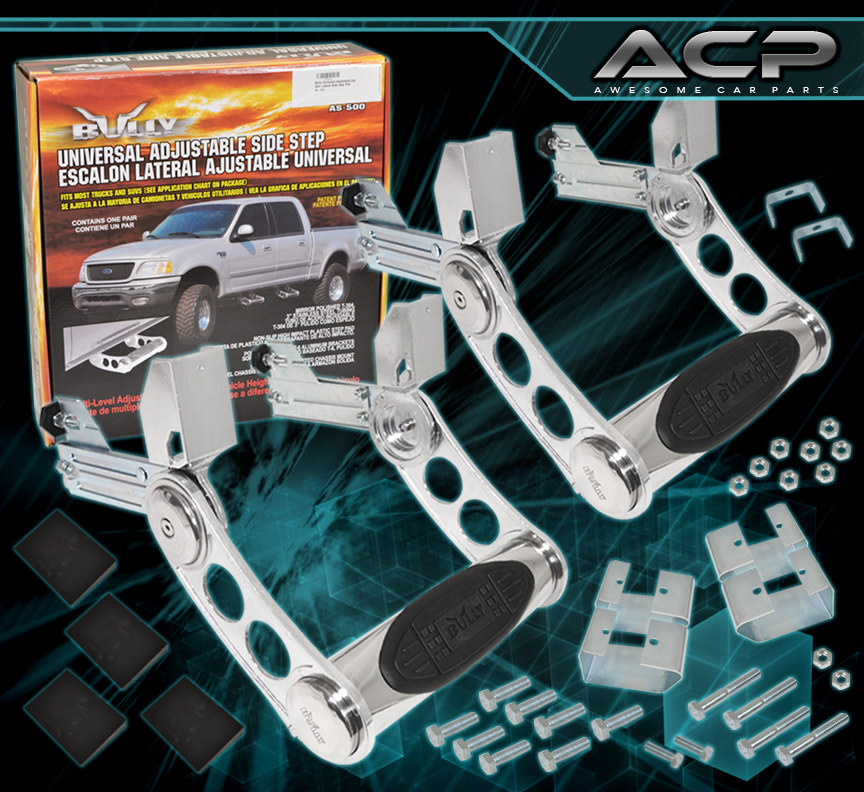 As500 Bully Adjustable Lift Height Side Step Foot Rail Bar Mount Kit