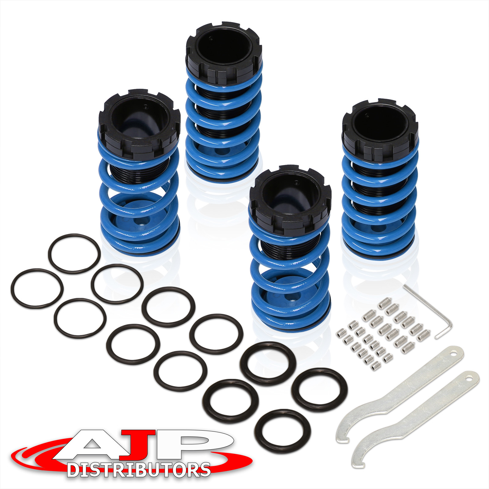 For 89-99 Eclipse Adjust Lowering Spring Coil Over Sleeves Road Racing Kit Blue