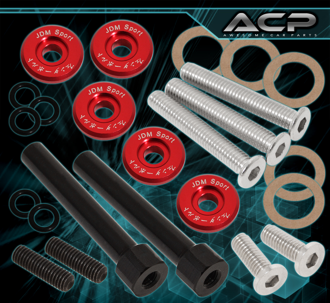Acura Honda Dseries D15 D16 Jdm Low Profile Engine Valve Cover Washer Bolt Black