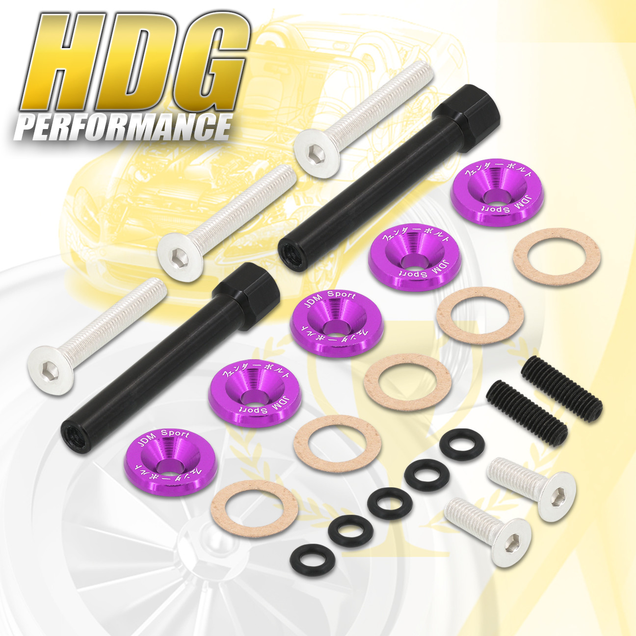 Acura Honda D-Series D15 D16 Low Profile Engine Valve Cover Washer Bolt Purple