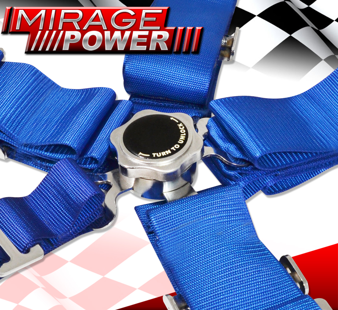 Universal 3" Strap 5 Point Cam Lock Racing Seat Belt Harness Road Race