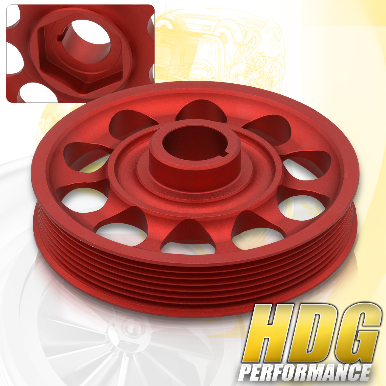 0205 Civic Si/Acura Rsx K20 K24 Dohc Vtec Crank Shaft Engine Pulley