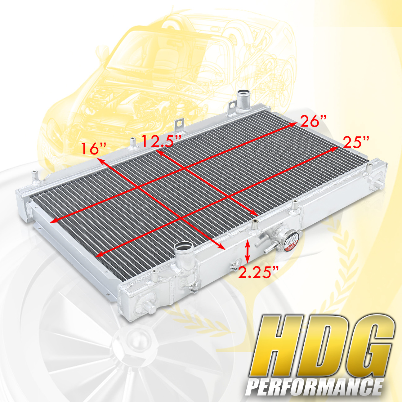 Jdm Dual Core Manual Transmission Aluminum Radiator For 99-05 Mx5 Mt Mazda Miata
