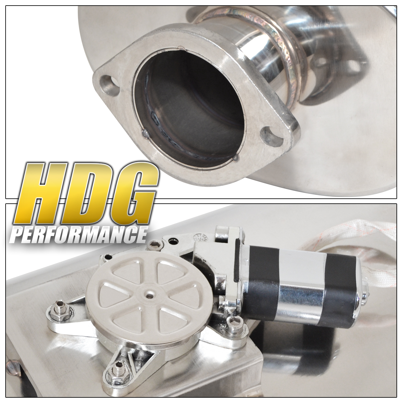 4" TIP 3" INLET JDM CHROME EXHAUST MUFFLER SOUND ADJUSTABLE SILENCER