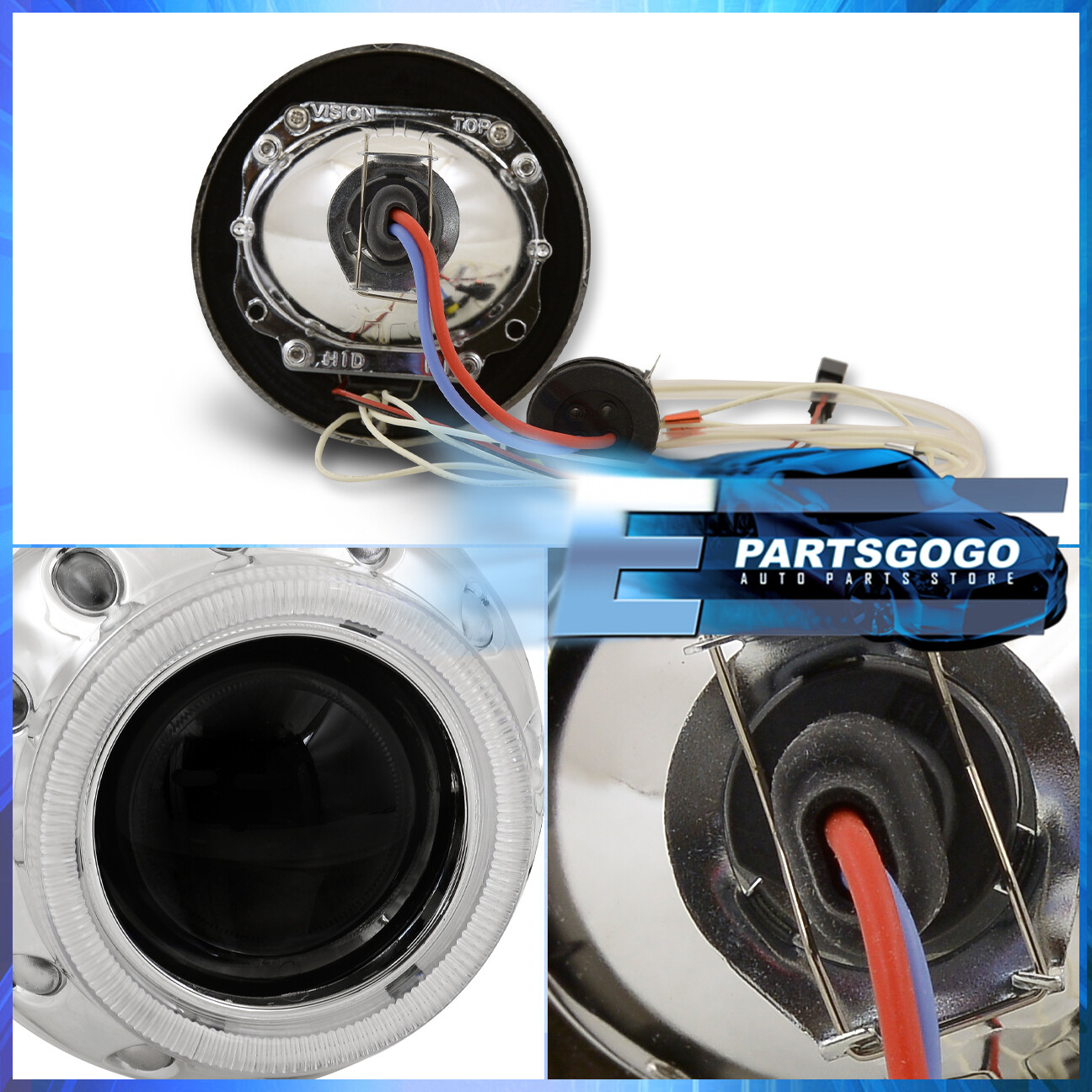 For Audi Volvo Dual Halo Projector Retrofit Headlight Hid