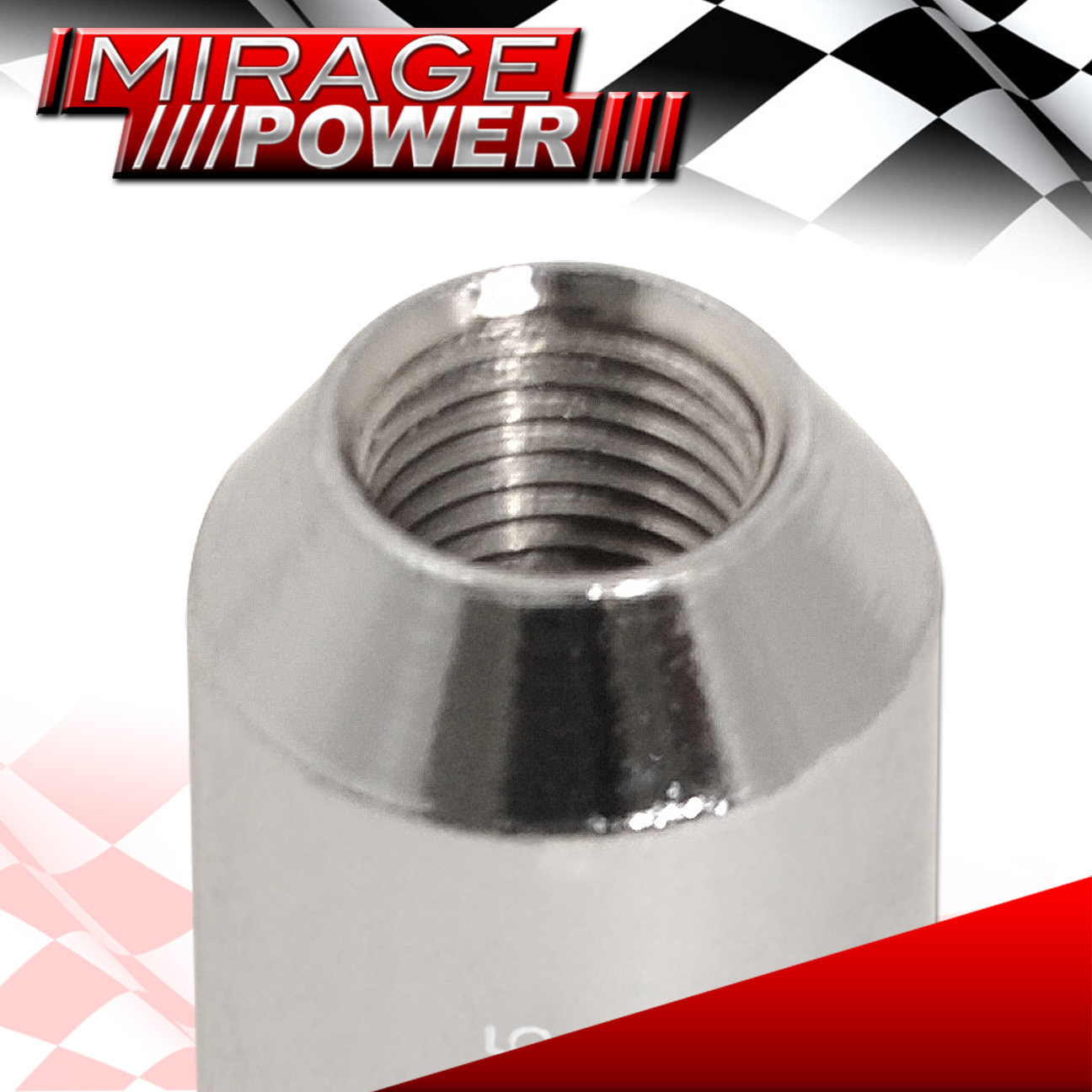 For Chevy Silver 60mm M12 1.25mm 20 Pieces Extended Heavy Duty Lug Nuts