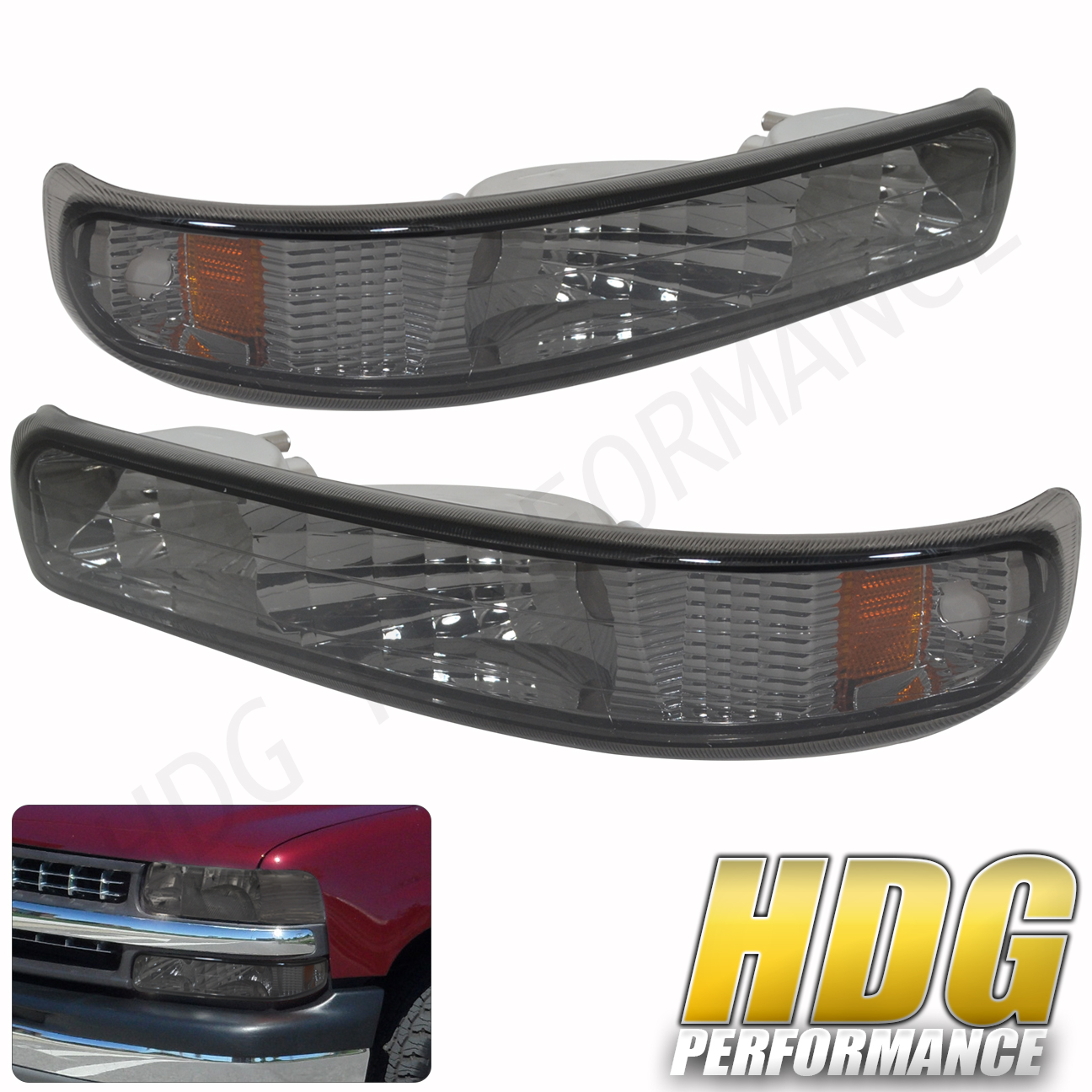 For 1999-2002 Silverado Tahoe Suburban Front Bumper Signal Turn Lamp Light Smoke | eBay 2002 Chevy Tahoe Front Turn Signal Bulb Replacement