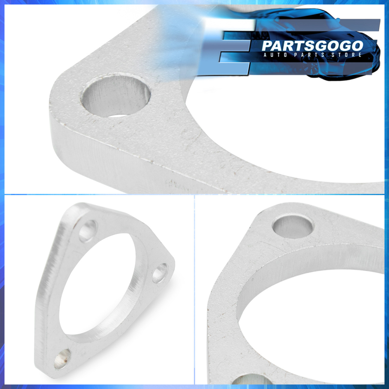 Universal 2.5" Weld On 3 Bolt Hole Connection Exhaust Header Adapter