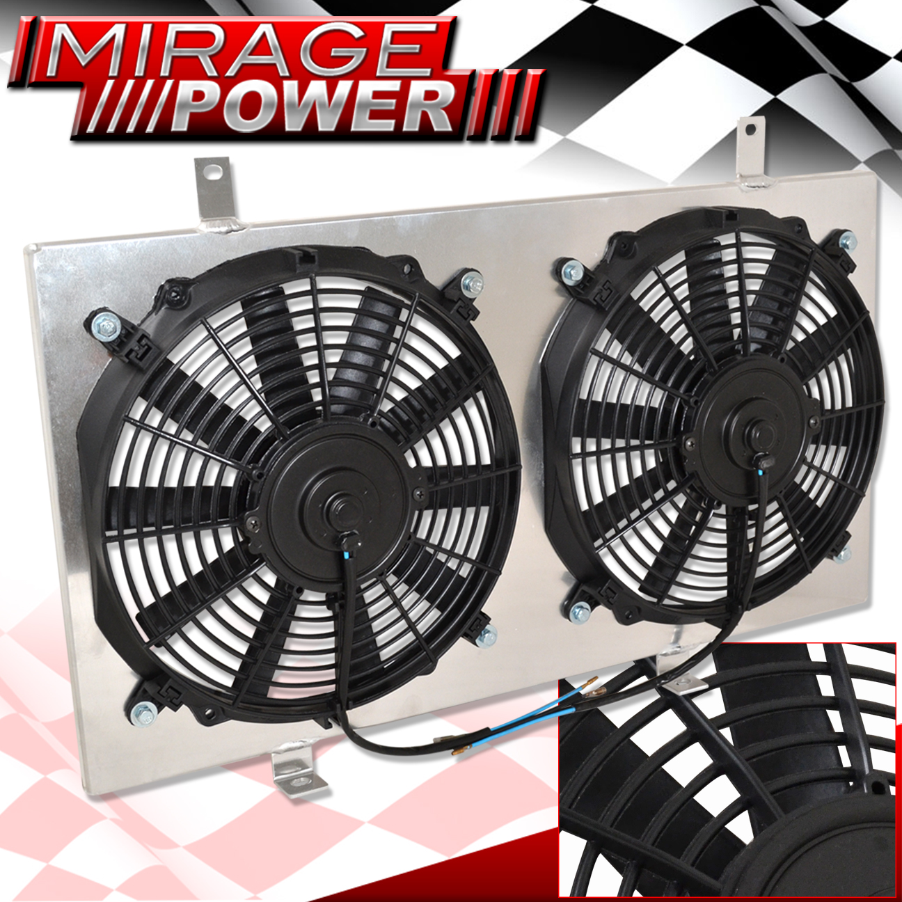 JDM 12" Aluminum Radiator Cooling Blade Fan Shroud For Acura Integra Manual