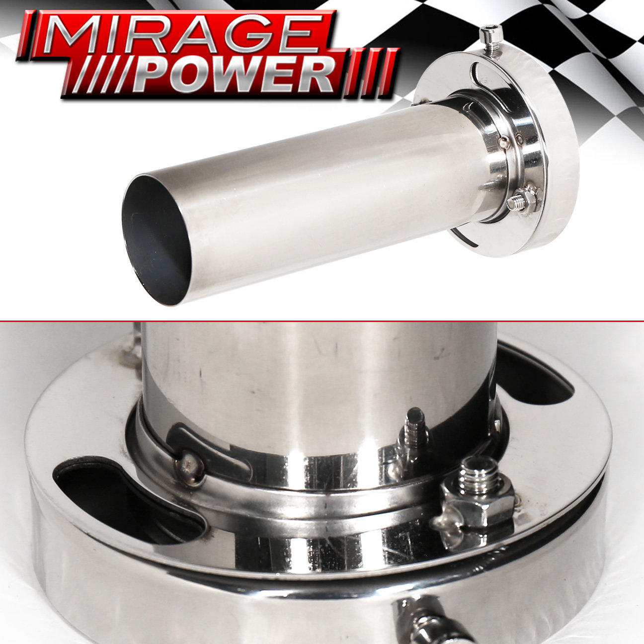 3.5" Tip Silencer Reducer Sound Round Tip Muffler Exhaust Stainless