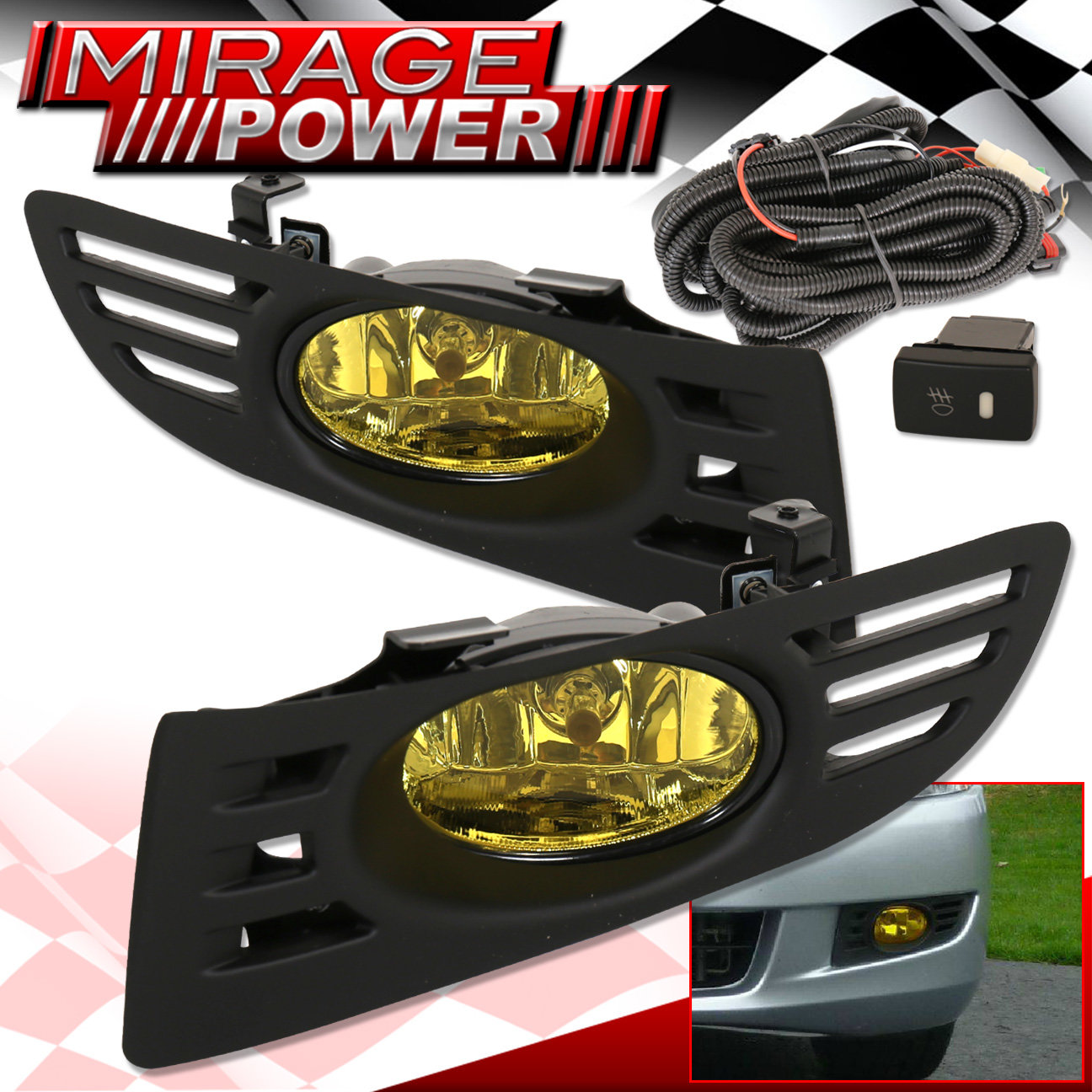Yellow Lens Bumper Oem Fog Light Lamp Wiring For 2003
