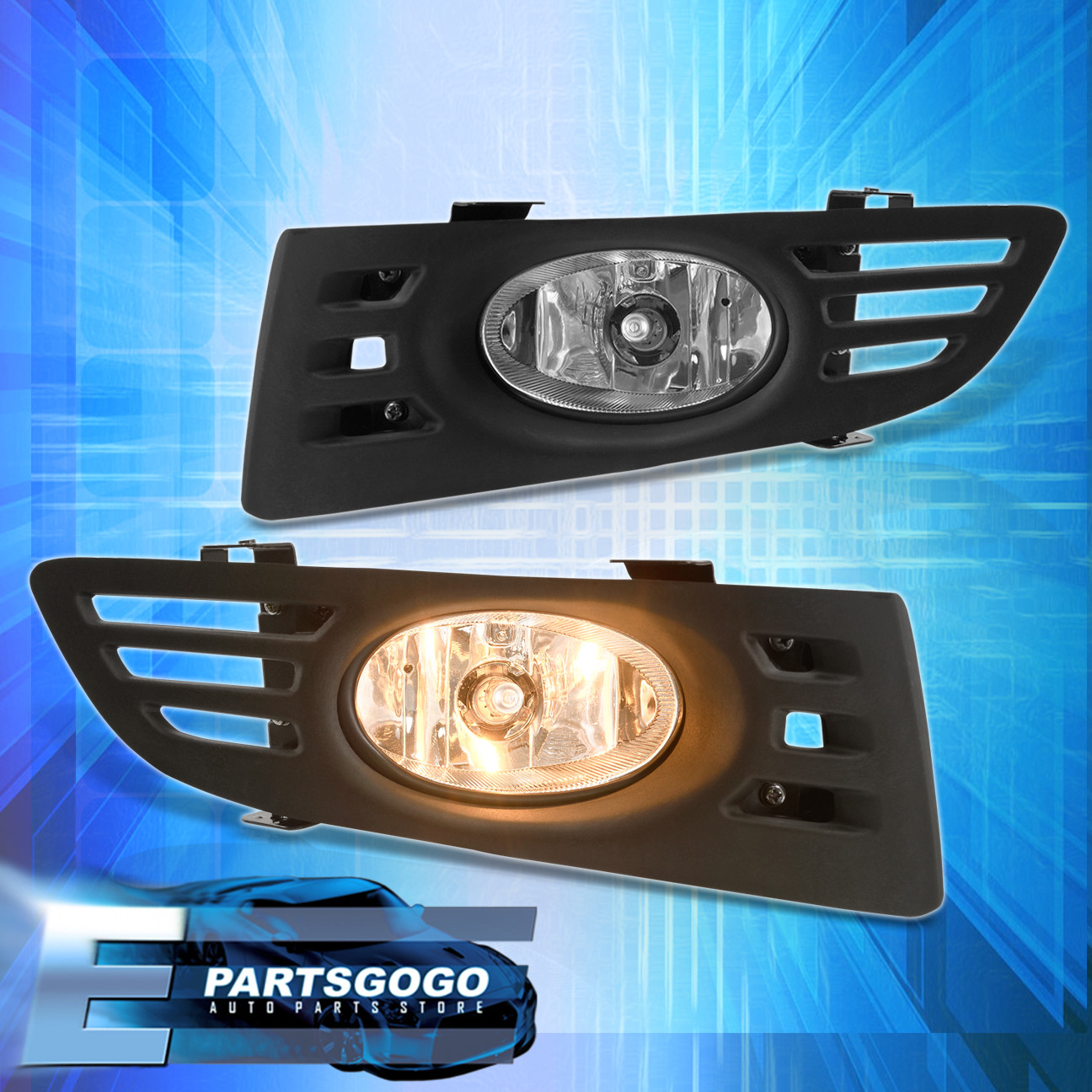 For 03-05 Honda Accord Coupe 2Door Smoke Driving Fog Lights Lamp