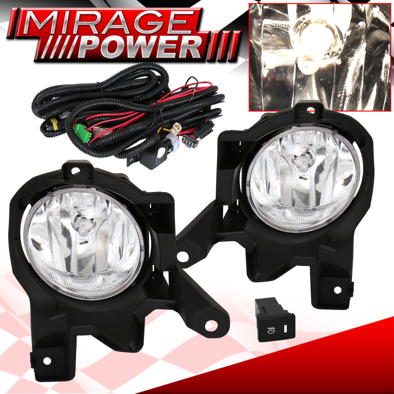 For 20132015 Toyota Rav4 Bumper Driving Clear Fog Light Upgrade