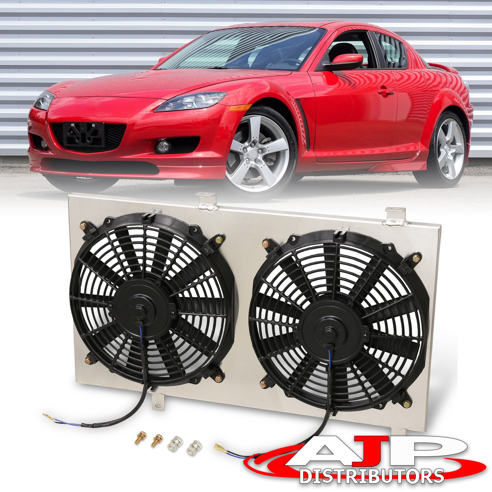 12" Manual Performance Aluminum Radiator Fan Shroud For 20042008 Mazda