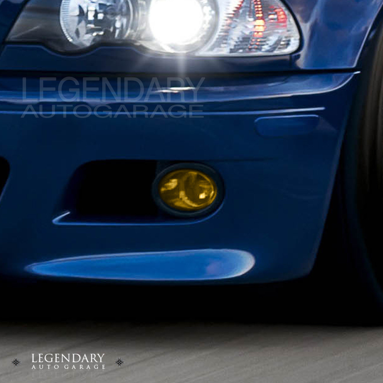 For Bmw 20012005 E46 3Series Chrome Yellow Len Fog Lights Bumper