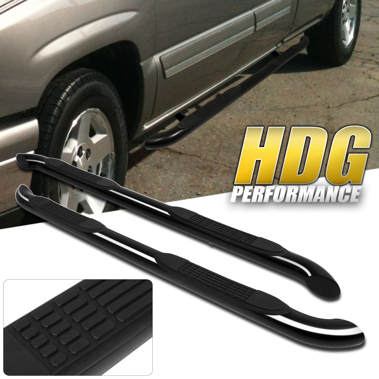 Side Step Nerf Bar For 2006-2015 Honda Ridgeline Black 3/" Tube Running Board