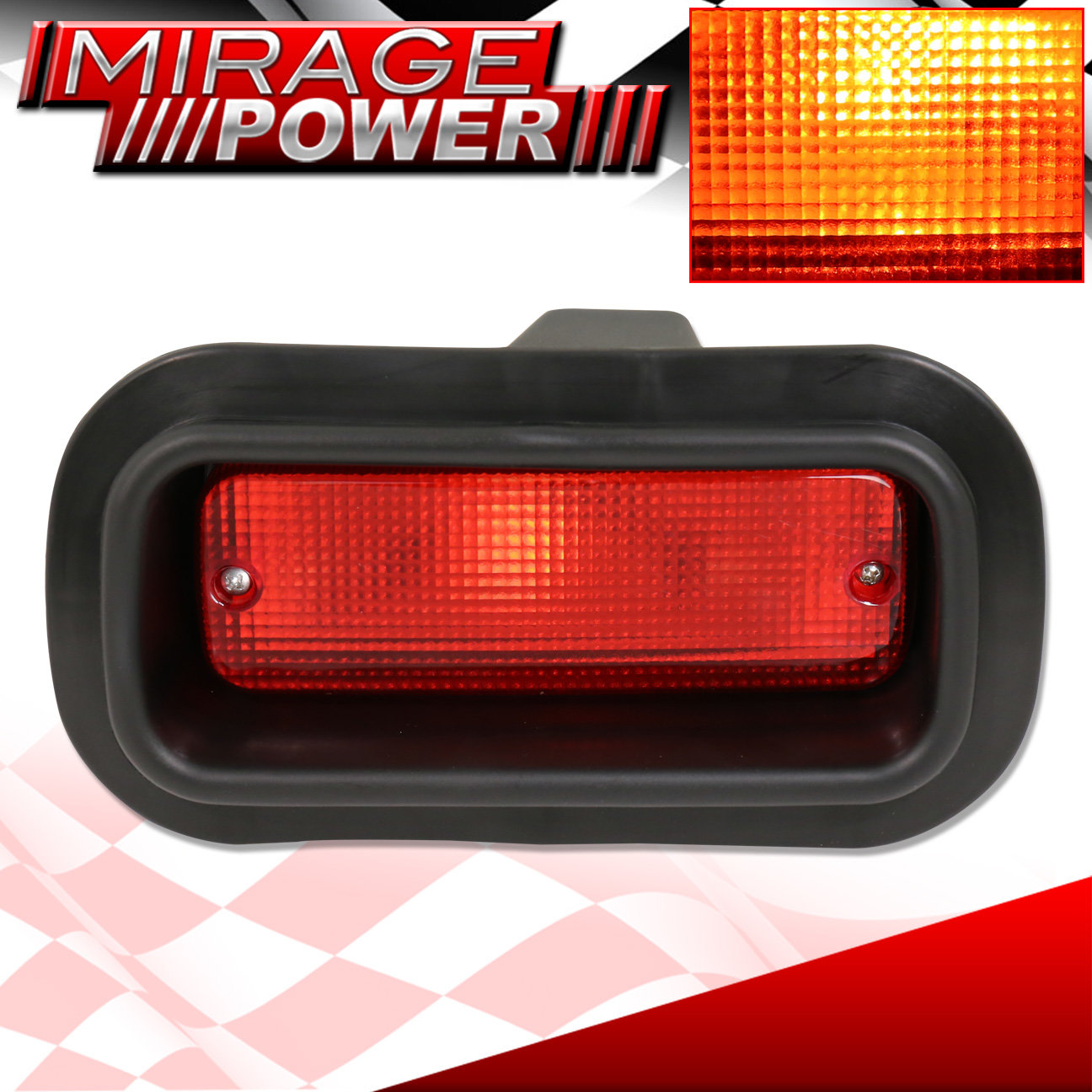 Universal Jdm Edm Style Rear Bumper Driving Running Fog Light Lamp Red