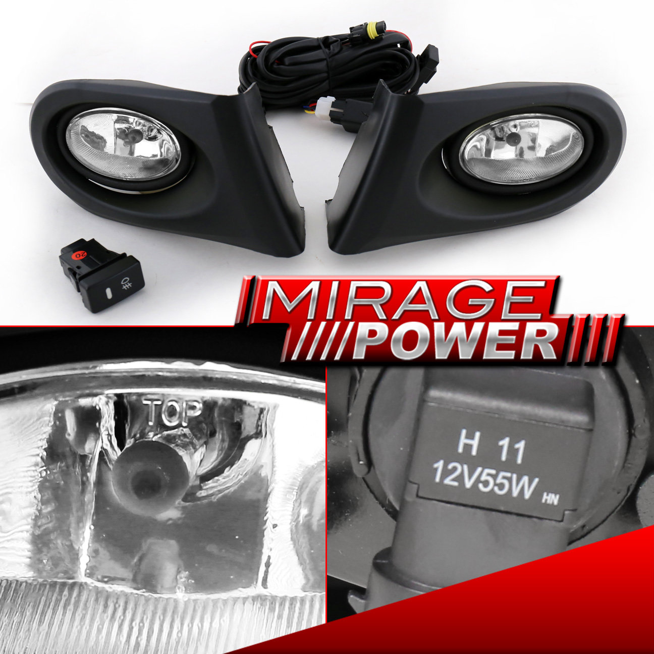 For 20022004 Acura RSX Fog Light Front Bumper Driving Lamps JDM Clear