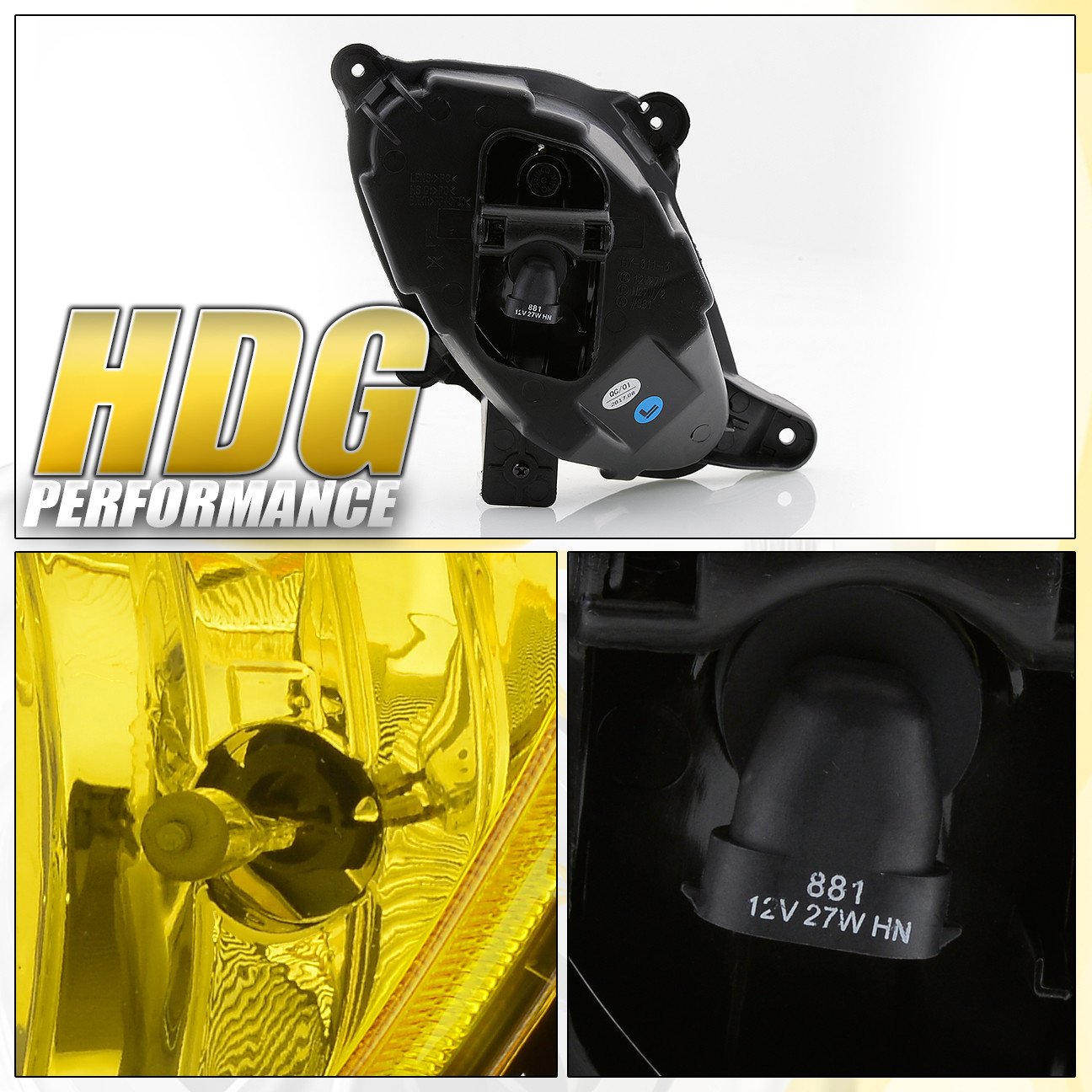 For 10-12 Hyundai Genesis Coupe Yellow Lens Fog Light Lamp Switch