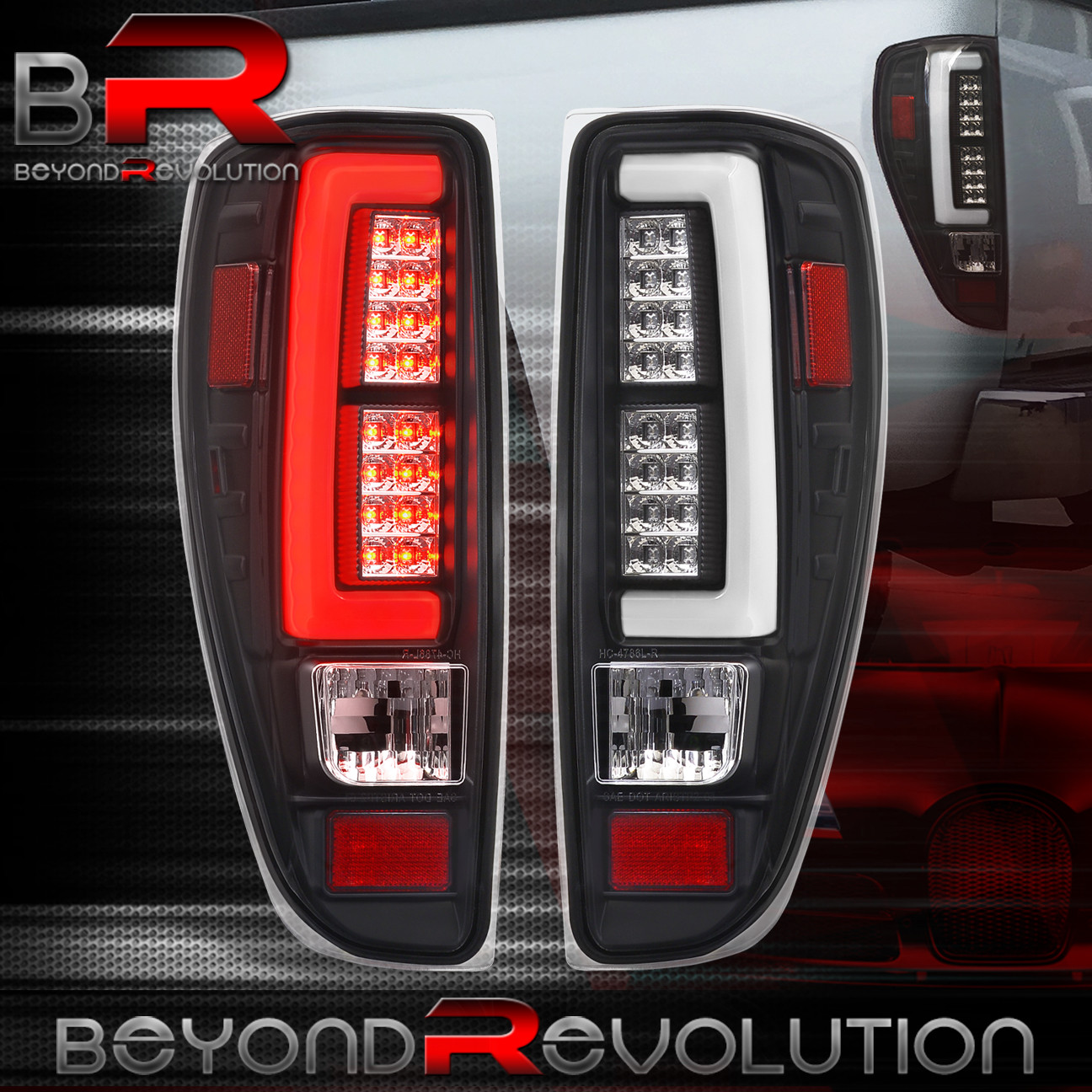 20042012 Colorado Gmc Canyon Led Tail Lights Lamps Black Housing Clear Lens