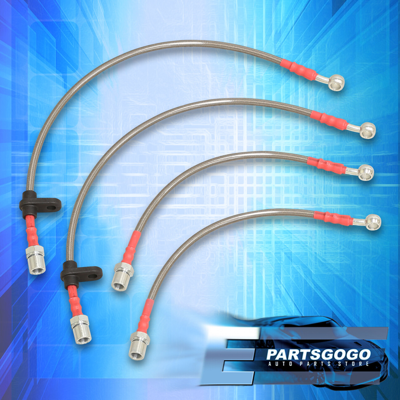 For 9200 SC300 SC400 Z30 Front Rear SS Braided Hose Oil Brake Line