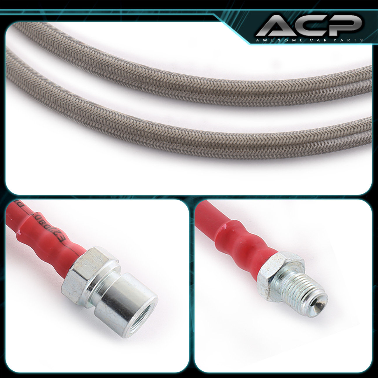 PORSCHE 944 82-89 STAINLESS STEEL BRAKE LINE FOR FRONT+REAR HIGH QUALITY