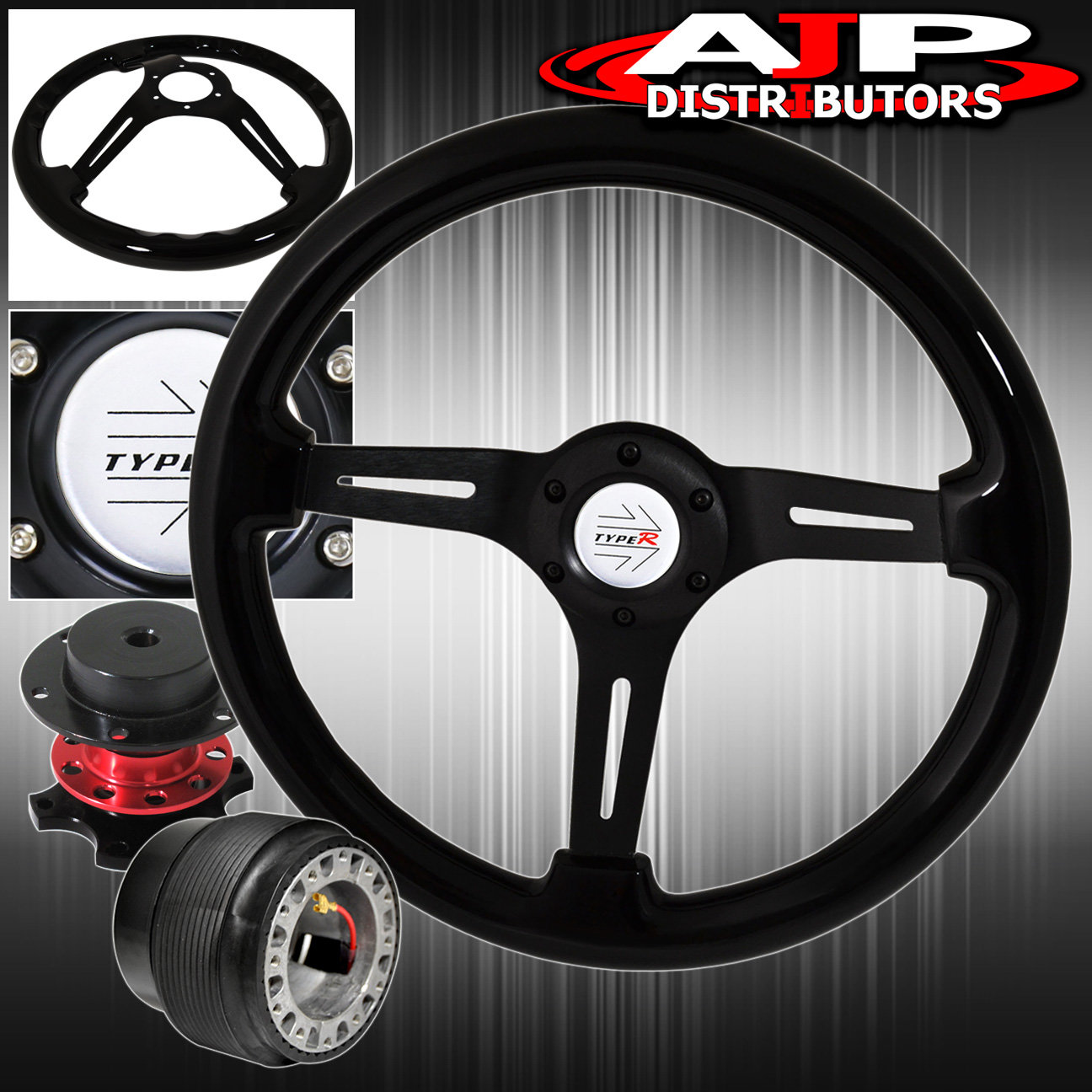 GREEN QUICK RELEASE KIT+STEERING WHEEL 6-HOLE HUB ADAPTOR 240SX 300ZX MAXIMA