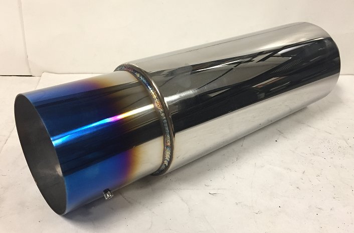 Universal N1 Fireball 4.5/" Stainless Steel Burnt Tip 3/" Inlet Muffler Exhaust