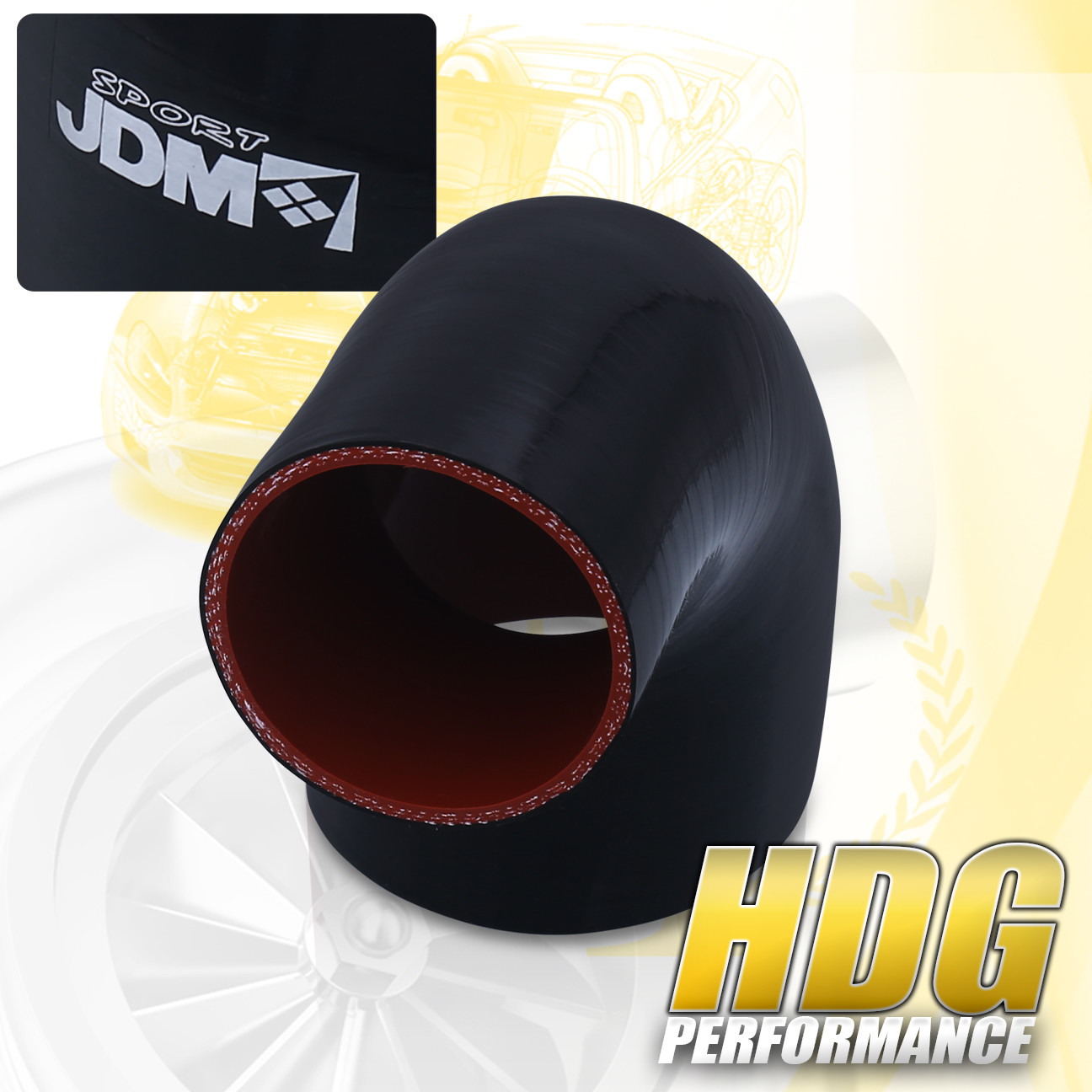 BLACK 3.5/"-3.5/" AIR INTAKE//PIPING RUBBER COUPLER FOR BMW