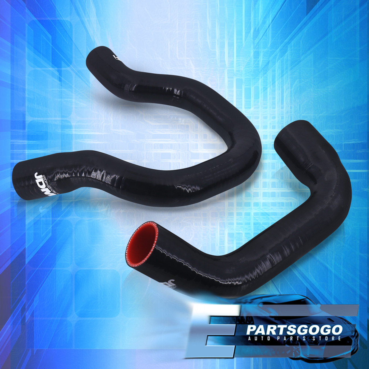 For 9101 Jeep Cherokee Xj Silicone Radiator Coolant Hose Kit Jdm Black