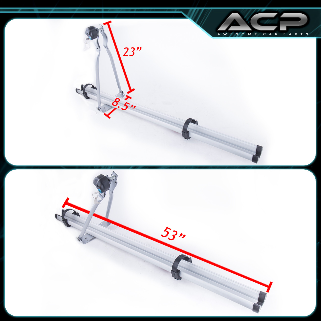 Universal Bike Bicycle Rack Carrier Car Mount Roof Top Clamp Aluminum