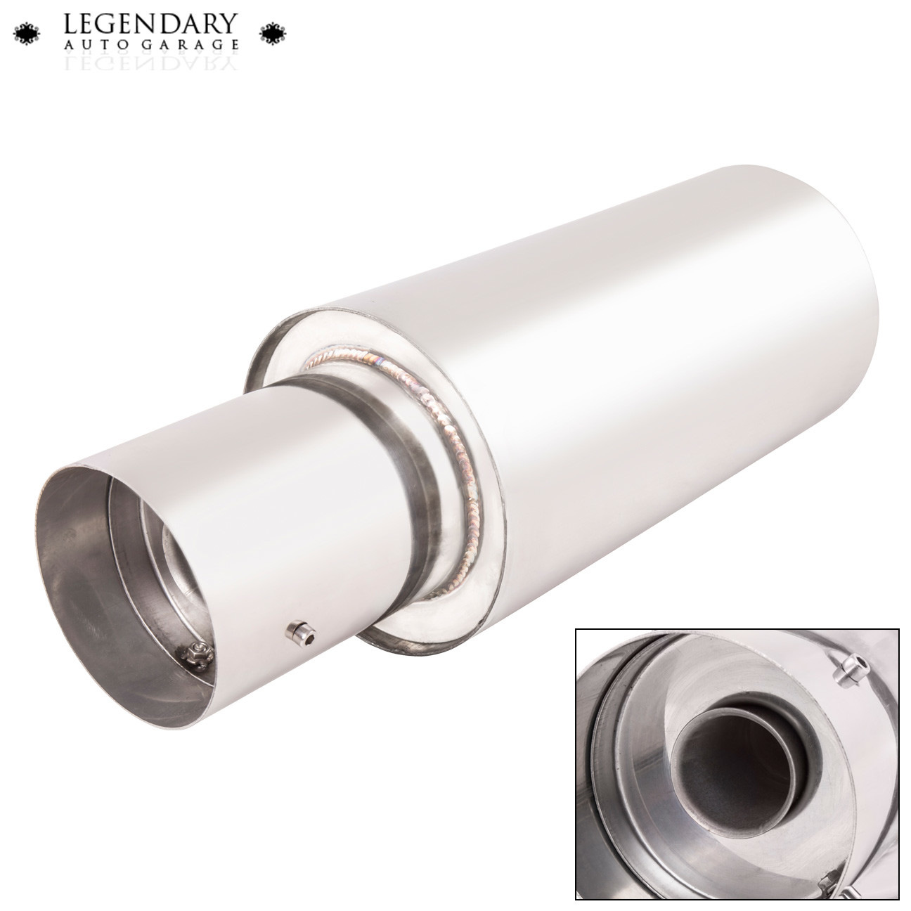 Universal N1 Fireball 4.5/" Stainless Steel Burnt Tip 3/" Inlet Muffler Exhaust