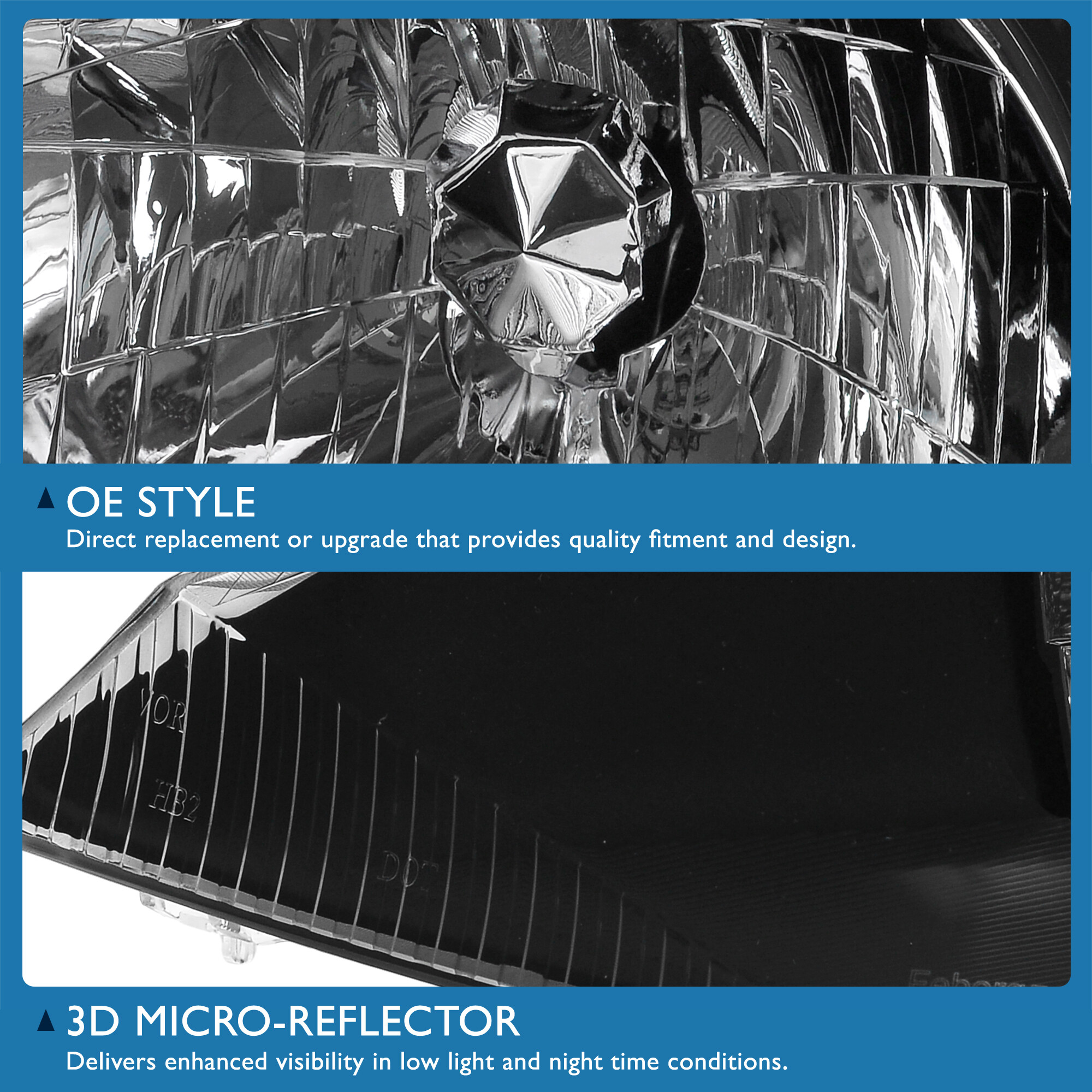 For 0004 Ford Focus Driving Replacement Headlights Lamps Assembly Chrome Clear eBay