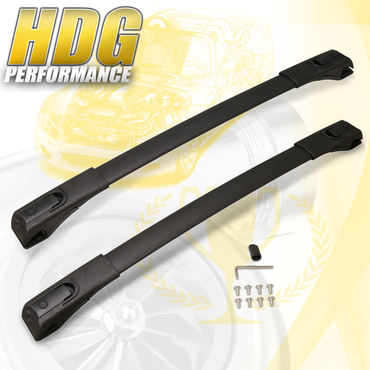 For 13-16 Toyota RAV4 Rail Rack Black OE Style Top Roof Rack Cross Bar