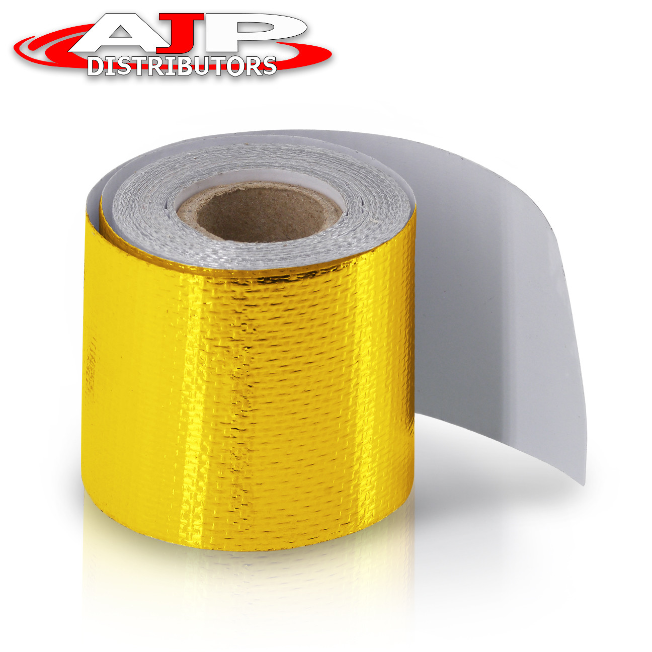 High Temperature Heat Shield Wrap Roll 2" x 180" Self Adhesive Gold