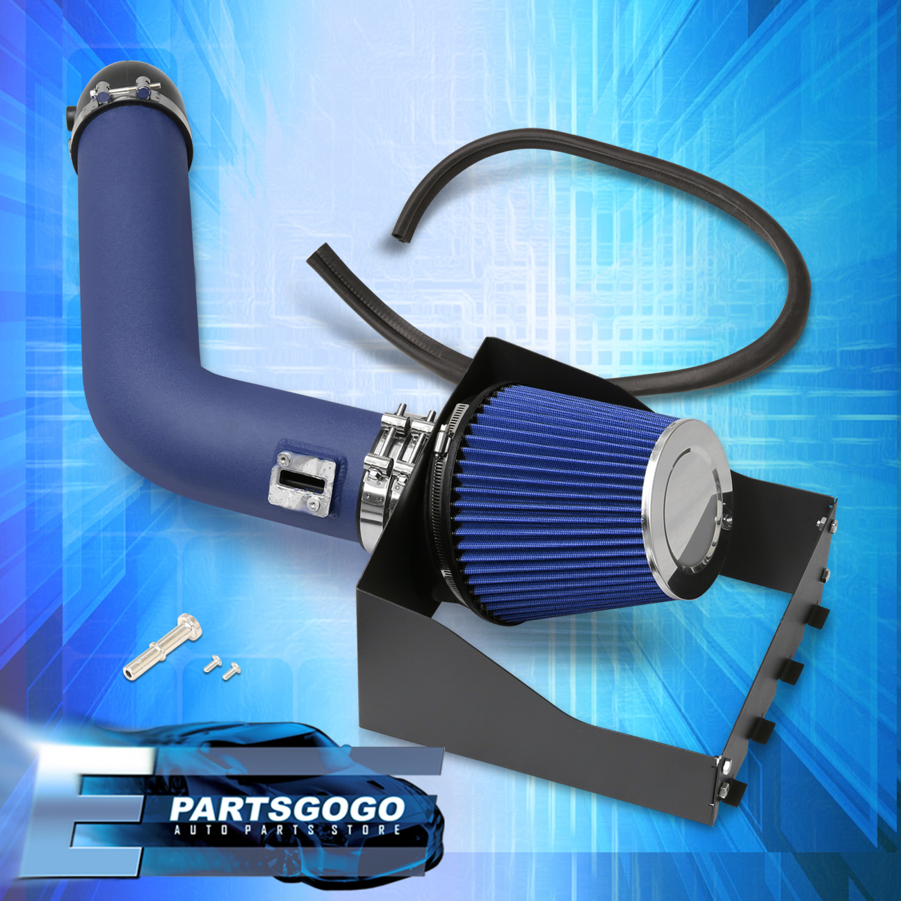 For Ford F150 F-150 Expedition Lincoln Navigator 5.4L V8 High Flow Induction Air Intake System Heat Shield Chrome Piping Kit