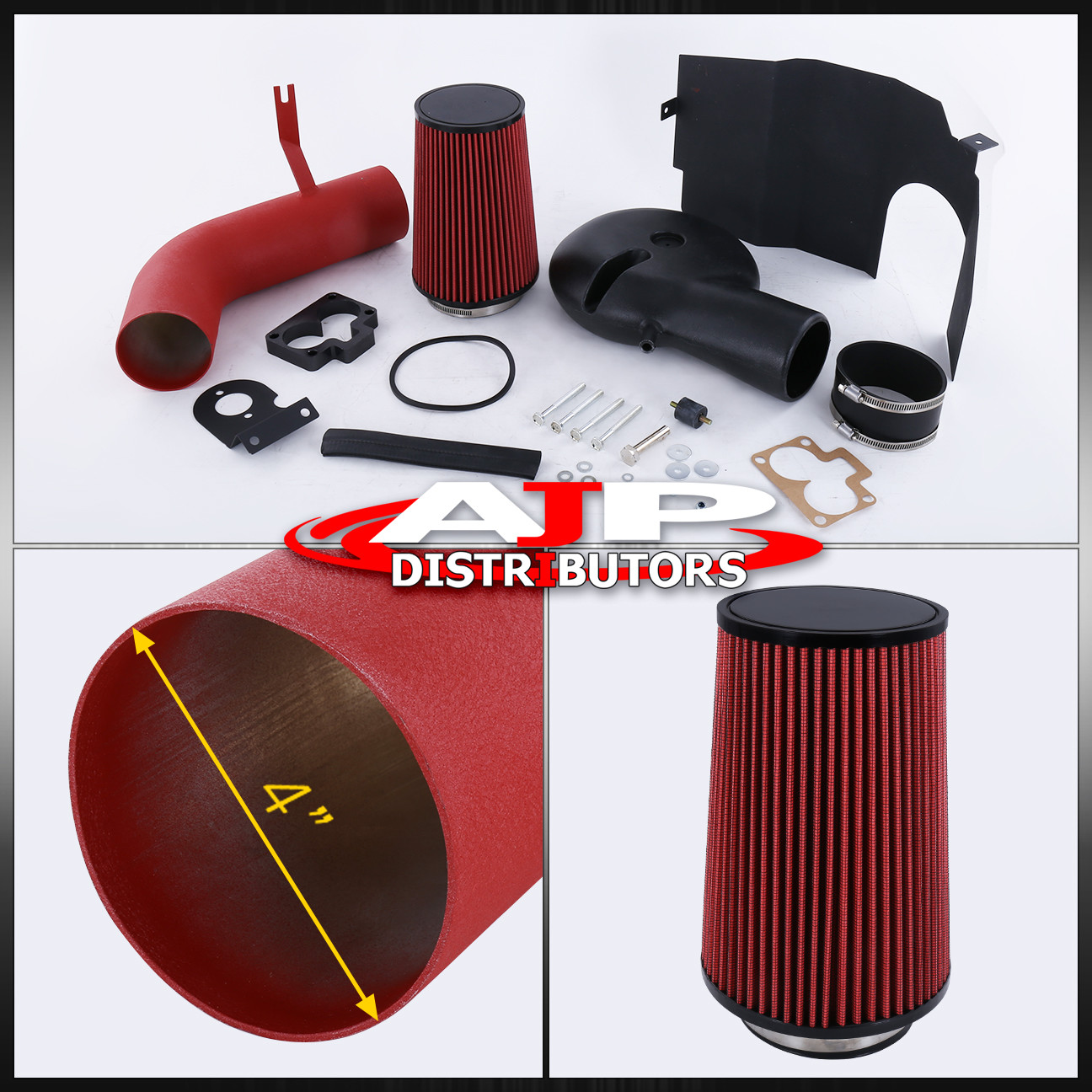 Black Wrinkle Cold Air Intake+Heat Shield for 1997-1999 Dodge Dakota//Durango V8