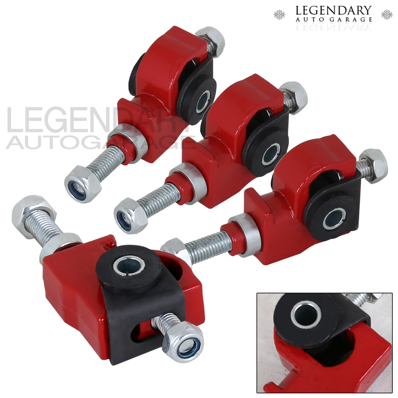 For 88-95 Honda Civic Eg JDM 4pcs Front Upper Adjustable Camber Arm Kit Black