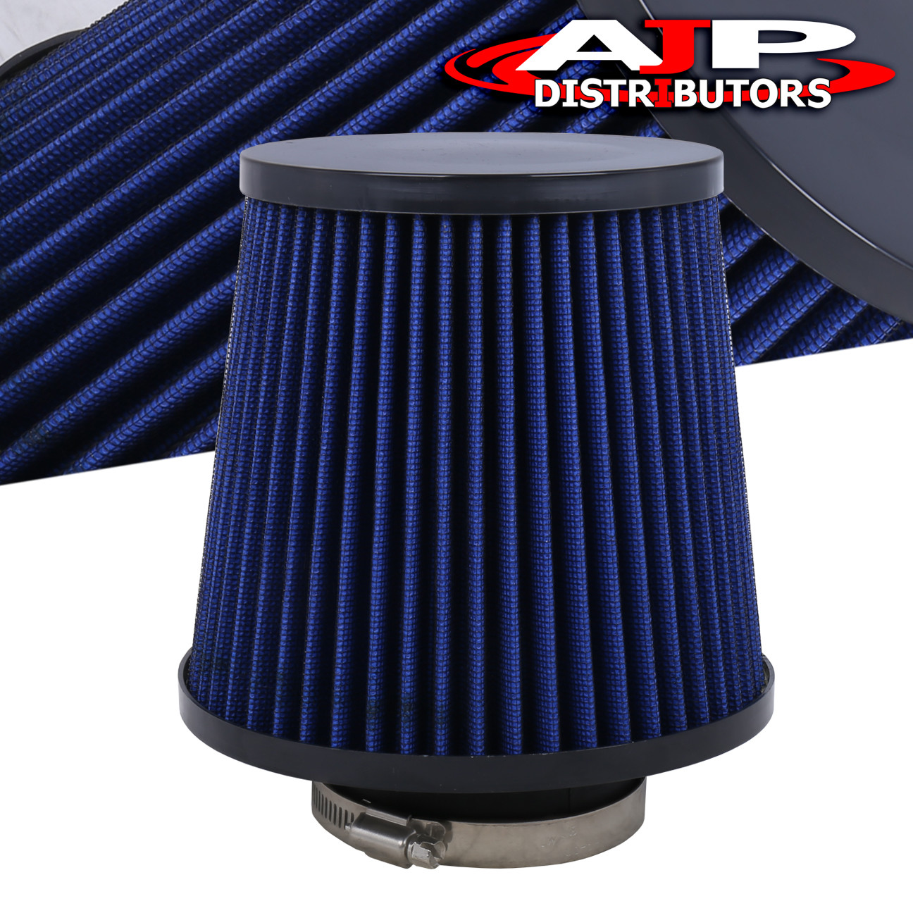 Universal 2.75" Black/Blue Mesh Cone Air Intake Filter Cai Sri