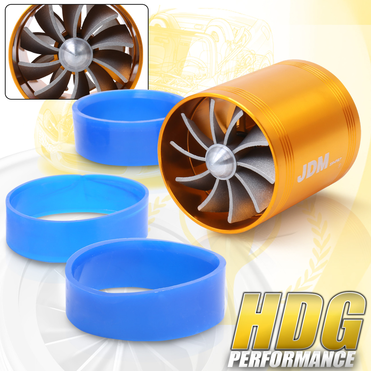 3 Cold/Air Intake Short Ram Tornado Supercharger Gas Fuel Saver Dual