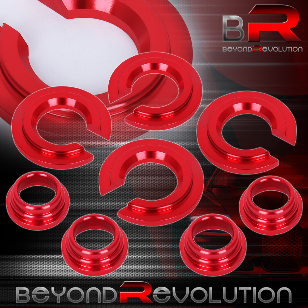 Red Bushing Collar Subframe Kit For 1989-1998 Nissan 2400Sx
