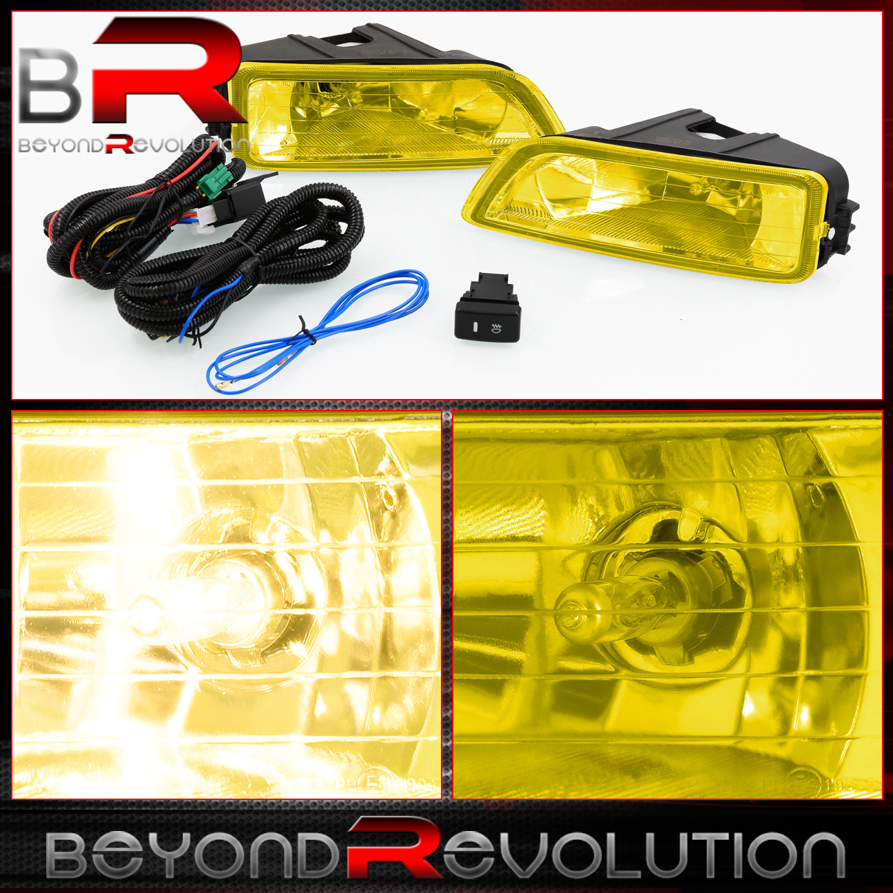 Yellow Fog Lights Switch Harness Set For 2004 2005