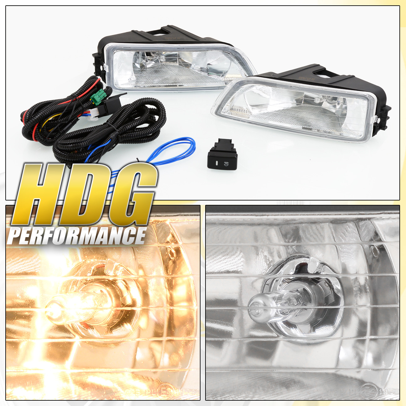 For 2004-2008 Acura TL / 2003-2007 Honda Accord Clear Fog Lights w