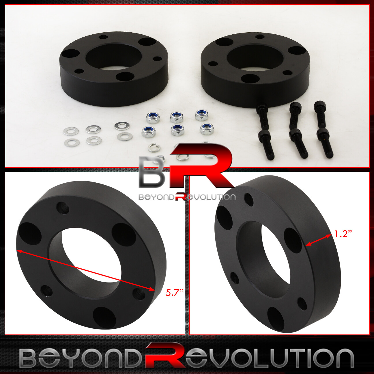 2 Quot Front Leveling Lift Kit Strut Spacer Black For 2007