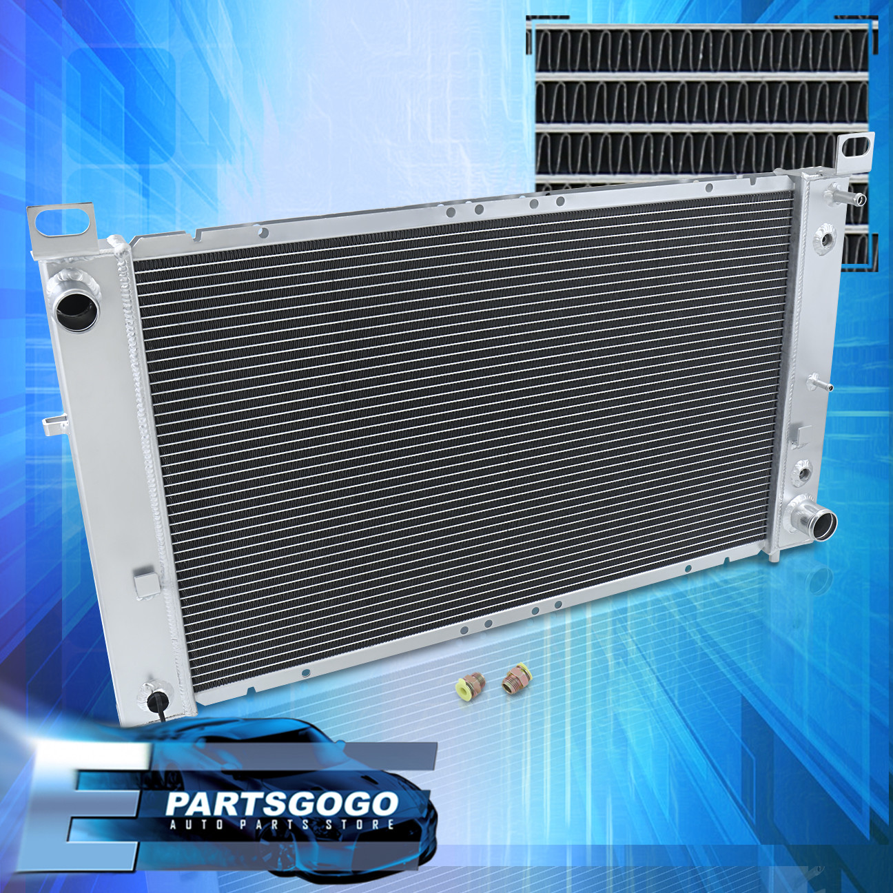 Radiator for 2002 GMC Sierra 2500 34/" BETWEEN TANKS-W//ENGINE OIL COOLER