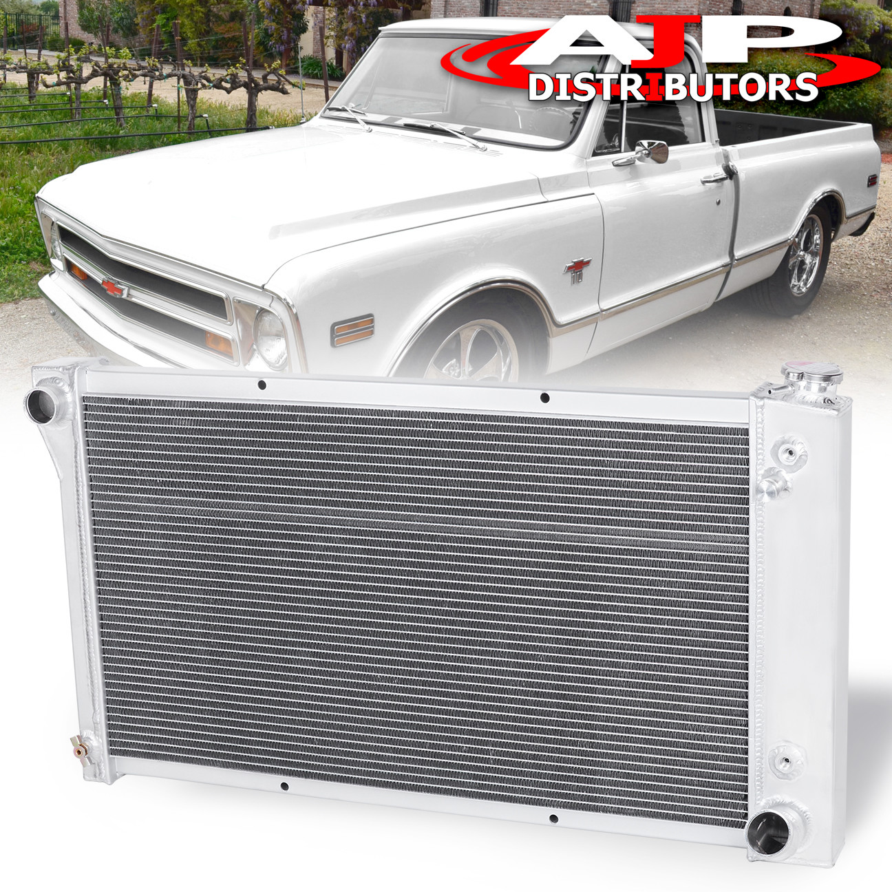 3 ROWS ALUMINUM RADIATOR FIT Base Sport Utility 4-Door V8 S10 Blazer TRI-CORE