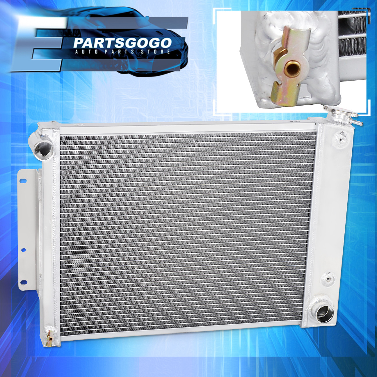 67-69 CHEVY CAMARO//FIREBIRD T//A 5.7L V8 3-ROW//CORE FULL ALUMINUM RACING RADIATOR